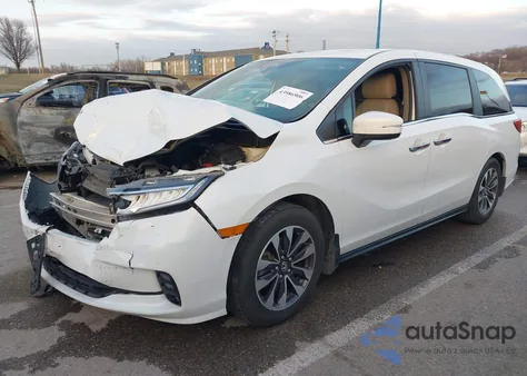 2022 Honda Odyssey Ex-L z USA, uszkodzony, nr VIN 5FNRL6H72NB015269